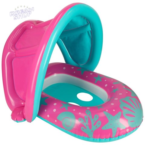 BESTWAY 34091 Kółko do pływania dla niemowląt koło pontonik dla dzieci dmuchany z siedziskiem z daszkiem różowy 1-2lata 18kg BESTWAY 34091 Kółko do pływania dla niemowląt koło pontonik dla dzieci dmuchany z siedziskiem z daszkiem różowy 1-2lata 18kg