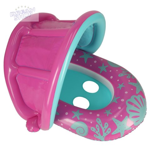 BESTWAY 34091 Kółko do pływania dla niemowląt koło pontonik dla dzieci dmuchany z siedziskiem z daszkiem różowy 1-2lata 18kg BESTWAY 34091 Kółko do pływania dla niemowląt koło pontonik dla dzieci dmuchany z siedziskiem z daszkiem różowy 1-2lata 18kg