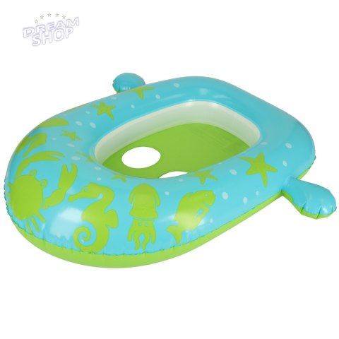BESTWAY 34091 Kółko do pływania dla niemowląt koło pontonik dla dzieci dmuchany z siedziskiem z daszkiem zielony 1-2lata 18kg