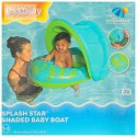 BESTWAY 34091 Kółko do pływania dla niemowląt koło pontonik dla dzieci dmuchany z siedziskiem z daszkiem zielony 1-2lata 18kg