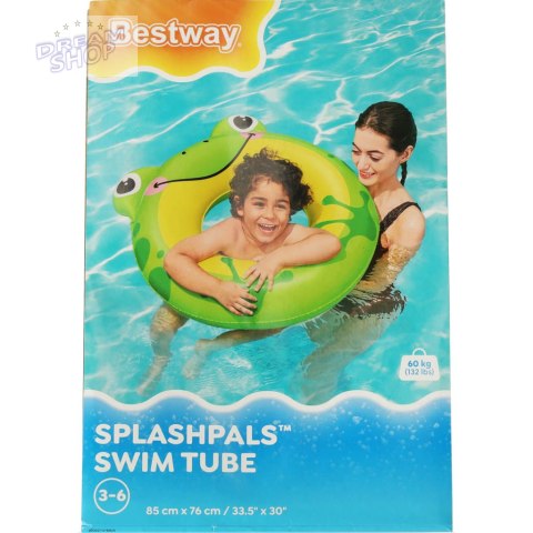 BESTWAY 36351 Koło do pływania dmuchane żaba 3-6lat 60kg BESTWAY 36351 Koło do pływania dmuchane żaba 3-6lat 60kg