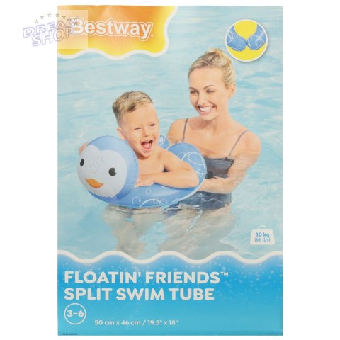 BESTWAY 36405 Koło do pływania dmuchane pingwin 3-6lat 30kg BESTWAY 36405 Koło do pływania dmuchane pingwin 3-6lat 30kg