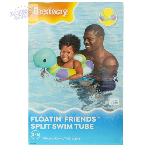 BESTWAY 36405 Koło do pływania dmuchane żółw 3-6 lat 30kg BESTWAY 36405 Koło do pływania dmuchane żółw 3-6 lat 30kg