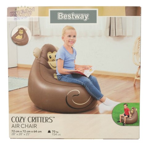 BESTWAY 75116 Fotel dmuchany puf małpka 70kg