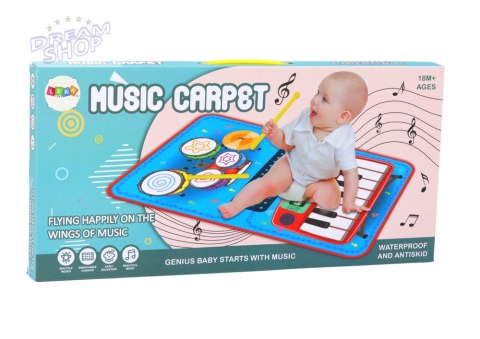 Mata Muzyczna 2w1 Interaktywna Perkusja Pianinko Pałeczki Mata Muzyczna 2w1 Interaktywna Perkusja Pianinko Pałeczki