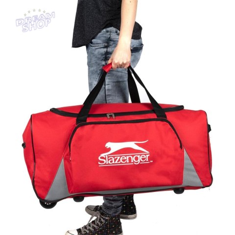 TORBA SPORTOWA PODRÓŻNA Z KÓŁKAMI SLAZENGER - CZERWONY TORBA SPORTOWA PODRÓŻNA Z KÓŁKAMI SLAZENGER - CZERWONY