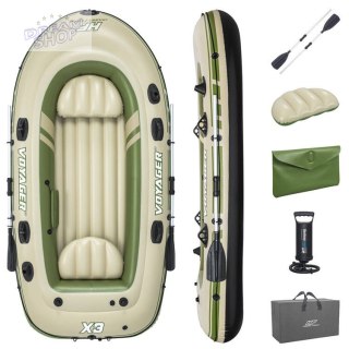 Bestway Dmuchany 3osob Ponton + wiosła 294 x 137cm Voyager X3 Raft 65164