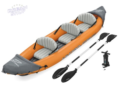 Bestway Kajak Rapid X3 dmuchany 3 osobowy + wiosła torba 381x100 cm 65132