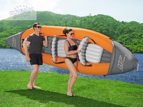 Bestway Kajak Rapid X3 dmuchany 3 osobowy + wiosła torba 381x100 cm 65132