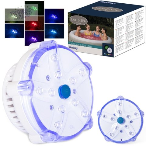 Bestway Lampka LED do SPA Jacuzzi 7 kolorów 10 diod energooszczędne 60303