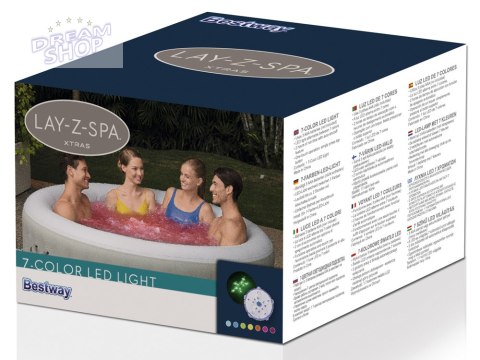 Bestway Lampka LED do SPA Jacuzzi 7 kolorów 10 diod energooszczędne 60303
