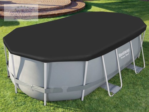 Bestway POKRYWA na basen stelażowy owalny 424 x 250 x 100 cm 58425 Bestway POKRYWA na basen stelażowy owalny 424 x 250 x 100 cm 58425