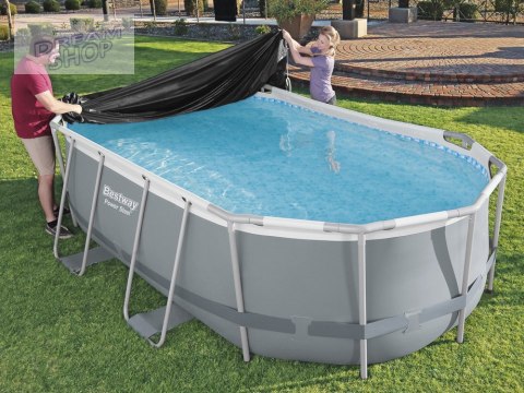 Bestway POKRYWA na basen stelażowy owalny 424 x 250 x 100 cm 58425 Bestway POKRYWA na basen stelażowy owalny 424 x 250 x 100 cm 58425
