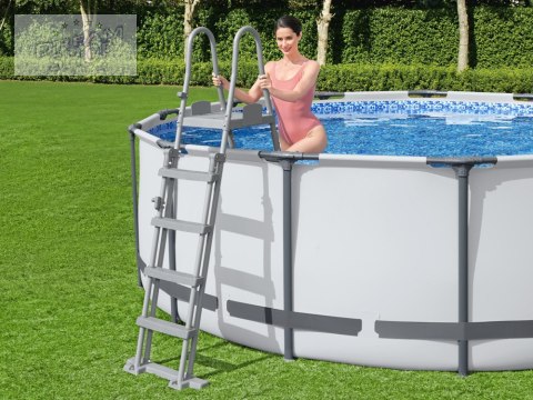 Bestway bezpieczna antypoślizgowa metalowa Drabinka do basenu 132cm 58332 Bestway bezpieczna antypoślizgowa metalowa Drabinka do basenu 132cm 58332