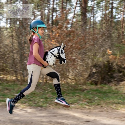 Skippi Hobby Horse - w plamy - czarne plamki - koń na kiju - kantar