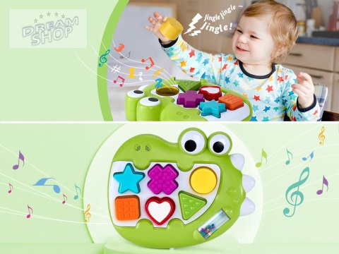 Sorter dinozaur z dźwiękiem i światłem zabawa sensoryczna ZA5029 Sorter dinozaur z dźwiękiem i światłem zabawa sensoryczna ZA5029