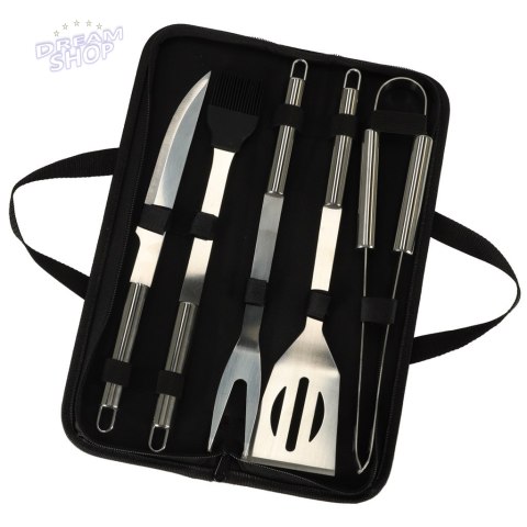 Akcesoria sztućce przybory do grilla grillowe zestaw w etui 6w1 Akcesoria sztućce przybory do grilla grillowe zestaw w etui 6w1
