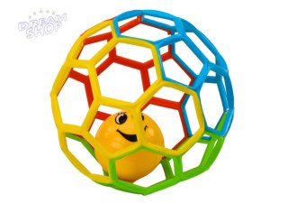 Gumowa Piłka Z Grzechotką Dzwoneczkiem Dla Niemowlaka Kolorowa