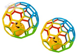 Gumowa Piłka Z Grzechotką Dzwoneczkiem Dla Niemowlaka Kolorowa