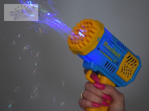 Zestaw Pistolet na bańki mydlane światło + płyn dla dzieci ZA4976 Zestaw Pistolet na bańki mydlane światło + płyn dla dzieci ZA4976