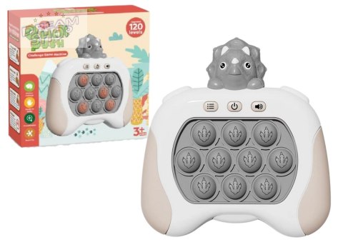 Gra Sensoryczna Triceratops Pop It Na Baterie Światła Dźwięki Szara Gra Sensoryczna Triceratops Pop It Na Baterie Światła Dźwięki Szara
