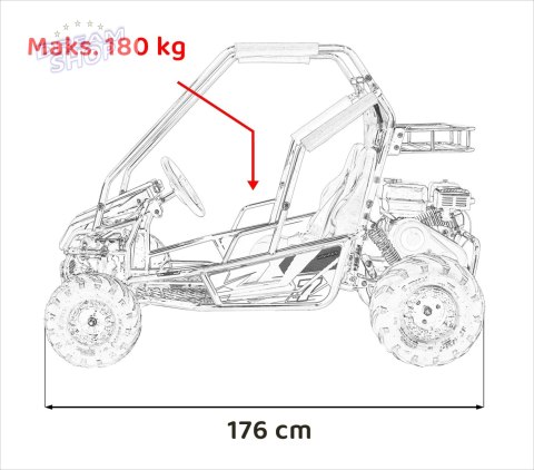 Pojazd BUGGY Spalinowy LUCKY SEVEN Niebieski Pojazd BUGGY Spalinowy LUCKY SEVEN Niebieski