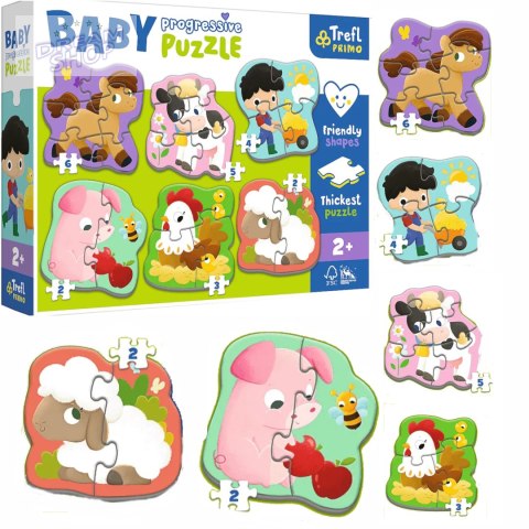 Puzzle Baby Progressive 6w1 Farma 2+ Trefl 44000