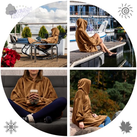Bluzair SUPER MAMA - Bluza koc - Toffee - prezent dla mamy - dzień mamy Bluzair SUPER MAMA - Bluza koc - Toffee - prezent dla mamy - dzień mamy