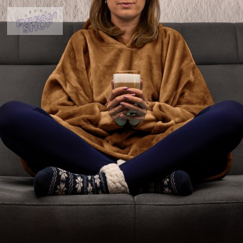 Bluzair SUPER MAMA - Bluza koc - Toffee - prezent dla mamy - dzień mamy Bluzair SUPER MAMA - Bluza koc - Toffee - prezent dla mamy - dzień mamy