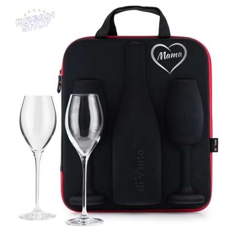 Etui na prosecco i szampana z kieliszkami dla Mamy - prezent na dzień mamy Etui na prosecco i szampana z kieliszkami dla Mamy - prezent na dzień mamy