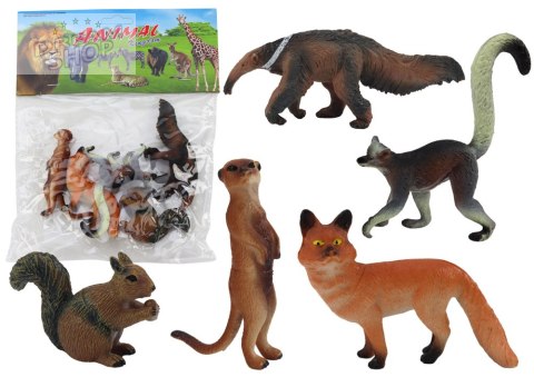 Figurki Zwierząt 5 Sztuk Wiewiórka Surykatka Mrówkojad Lis Lemur Figurki Zwierząt 5 Sztuk Wiewiórka Surykatka Mrówkojad Lis Lemur