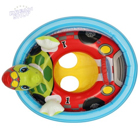 INTEX 59570 Kółko do pływania dla niemowląt koło pontonik dla dzieci dmuchany z siedziskiem żółw max 23kg 3-4lata
