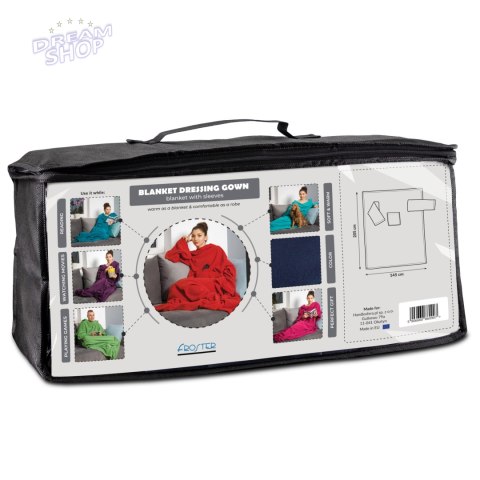 Kocyko-szlafrok SUPER MAMA - Fuksja - prezent dla mamy - na dzień mamy Kocyko-szlafrok SUPER MAMA - Fuksja - prezent dla mamy - na dzień mamy