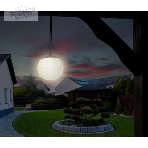 LAMPA SOLARNA PLASTIKOWA KULA WISZĄCA 20CM LAMPA SOLARNA PLASTIKOWA KULA WISZĄCA 20CM