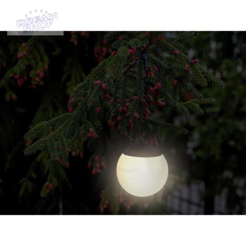 LAMPA SOLARNA PLASTIKOWA KULA WISZĄCA NA KLIPS 10X30CM LAMPA SOLARNA PLASTIKOWA KULA WISZĄCA NA KLIPS 10X30CM