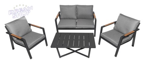 Meble Ogrodowe Aluminiowe Sofa + Dwa Fotele + Stolik Meble Ogrodowe Aluminiowe Sofa + Dwa Fotele + Stolik