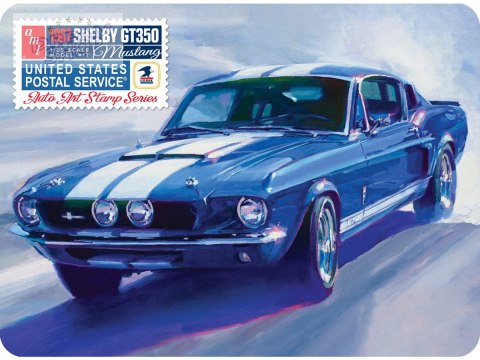 Model Plastikowy - Samochód 1967 Shelby GT350 USPS Stamp Series 1:25 - zestaw w metalboxie!