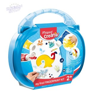 Farby do malowania palcami w walizce dla dzieci Creative Maped