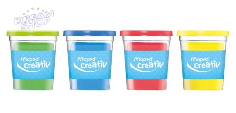 Masa plastyczna ciastolina 4x114g 4 kolory podstawowe Creative Maped Masa plastyczna ciastolina 4x114g 4 kolory podstawowe Creative Maped