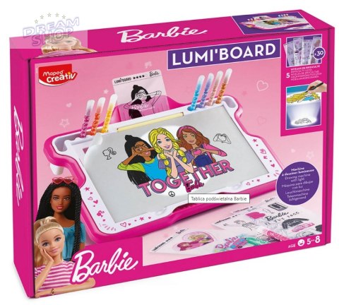 Tablica kreatywna podświetlana do rysowania Barbie Maped