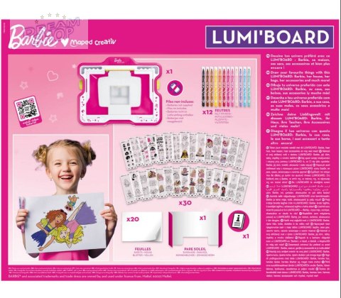 Tablica kreatywna podświetlana do rysowania Barbie Maped