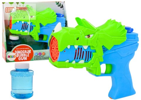 Pistolet na Bańki Mydlane Dinozaur Niebiesko- Zielony Pistolet na Bańki Mydlane Dinozaur Niebiesko- Zielony