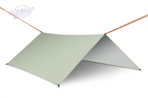 Plandeka tarp płachta biwakowa namiot na hamak osłona przeciwdeszczowa 300cm szary