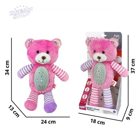 WOOPIE BABY Przytulanka Usypiacz Projektor 2w1 Różowy Miś - 10 Kołysanek WOOPIE BABY Przytulanka Usypiacz Projektor 2w1 Różowy Miś - 10 Kołysanek
