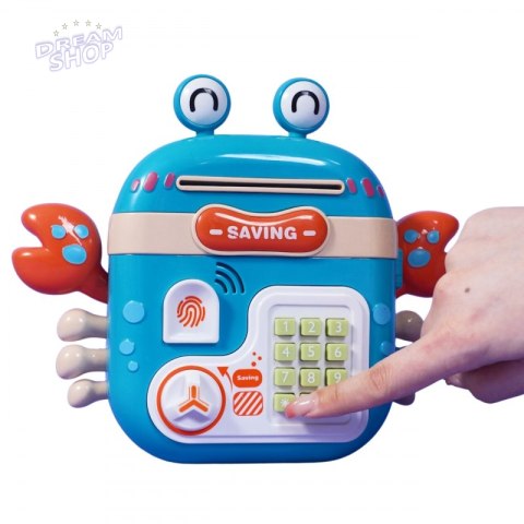 WOOPIE Elektroniczna Skarbonka Krab Plecak na Kod Niebieski WOOPIE Elektroniczna Skarbonka Krab Plecak na Kod Niebieski