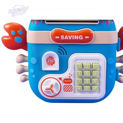WOOPIE Elektroniczna Skarbonka Krab Plecak na Kod Niebieski WOOPIE Elektroniczna Skarbonka Krab Plecak na Kod Niebieski