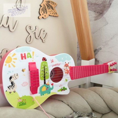 WOOPIE Gitara Akustyczna dla Dzieci Czerwona 55 cm WOOPIE Gitara Akustyczna dla Dzieci Czerwona 55 cm