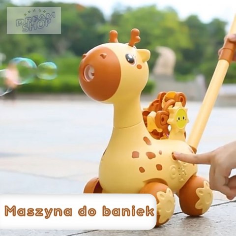 WOOPIE Pchacz Jelonek 2w1 Maszyna do Robienia Baniek Mydlanych dla Dzieci WOOPIE Pchacz Jelonek 2w1 Maszyna do Robienia Baniek Mydlanych dla Dzieci