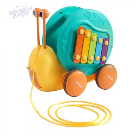 WOOPIE Ślimak do Ciągnięcia 4w1 Cymbałki Zębatki Sensoryczne Wyrzutnia + Małe Autko WOOPIE Ślimak do Ciągnięcia 4w1 Cymbałki Zębatki Sensoryczne Wyrzutnia + Małe Autko