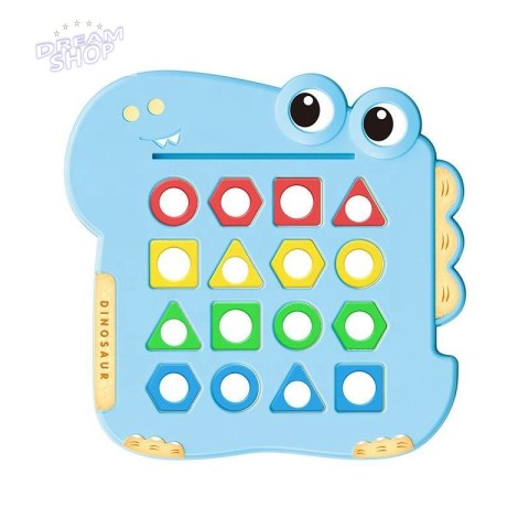 WOOPIE Układanka Montessori Dinozaur Gra Zręcznościowa Dopasuj Kształty WOOPIE Układanka Montessori Dinozaur Gra Zręcznościowa Dopasuj Kształty